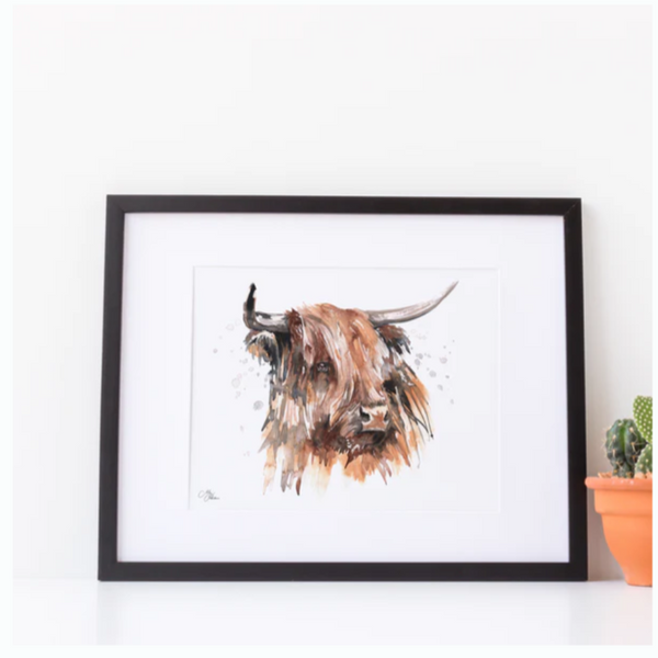 Highland Cow Print by Meg Hawkins