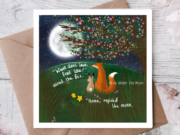 Home - Fox under the Moon Greetings Card