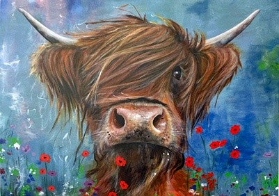 Highland Cow Greetings Cards by Pankhurst Gallery