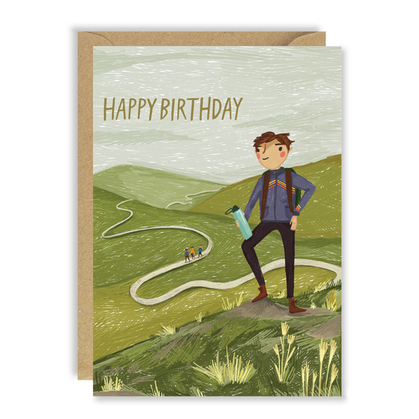 Hill Walk - Birthday Card