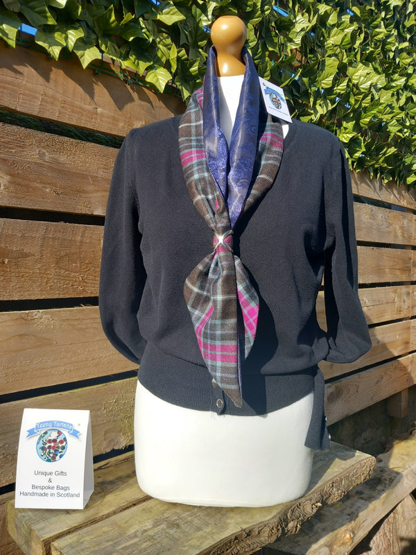 Tilly Purple Tartan Scarf