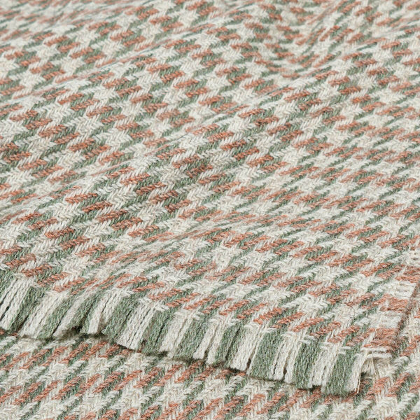 Coral Bracken Wool Throw