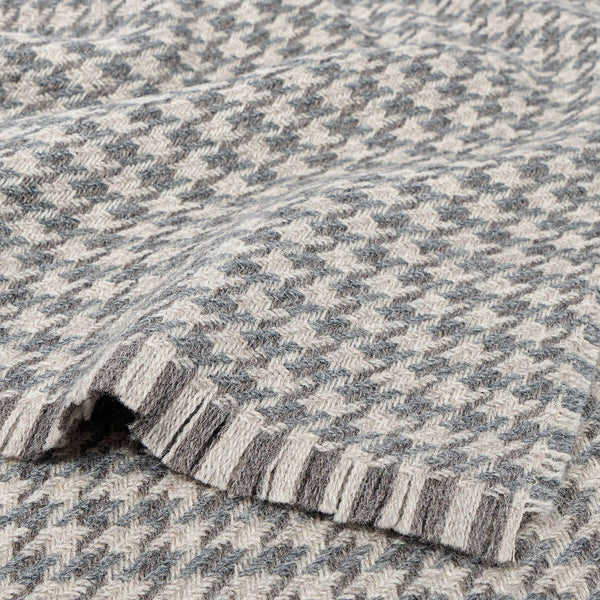 Grey Bracken Wool Throw