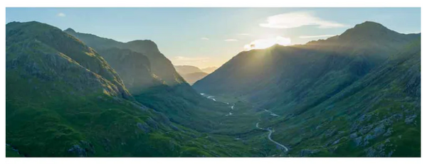 Glen Coe & The Meeting of Three Waters Mounted Print