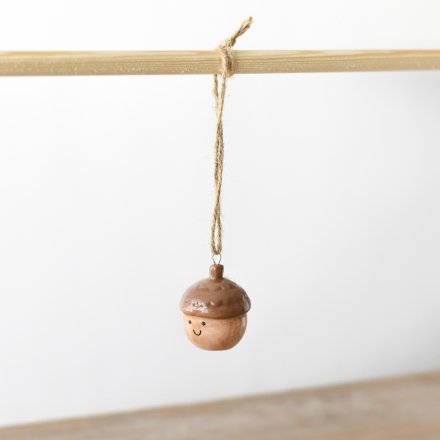 Smiley Ceramic Pinecone Hanger