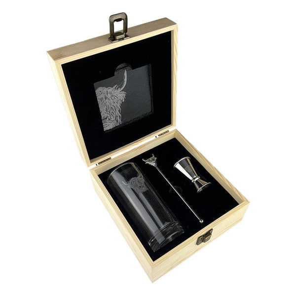 Highland Cow Gin Drinks Set