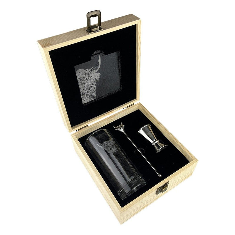 Highland Cow Gin Drinks Set