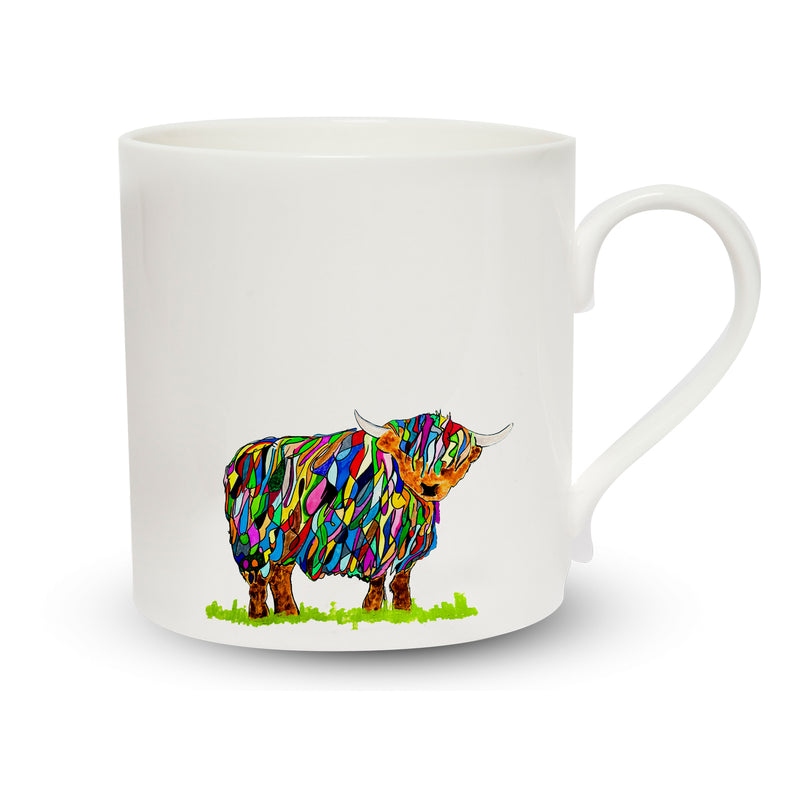 Multicoloured Highland Cow Espresso Cup