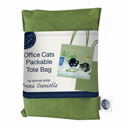 Office Cats Packable Tote Bag