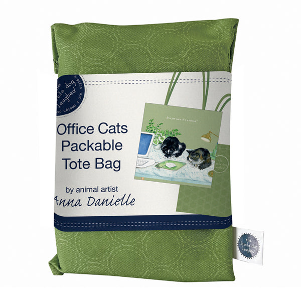Office Cats Packable Tote Bag