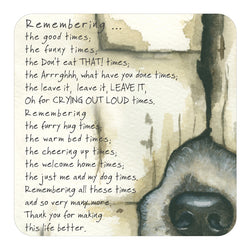 Coaster Remembrance Dog
