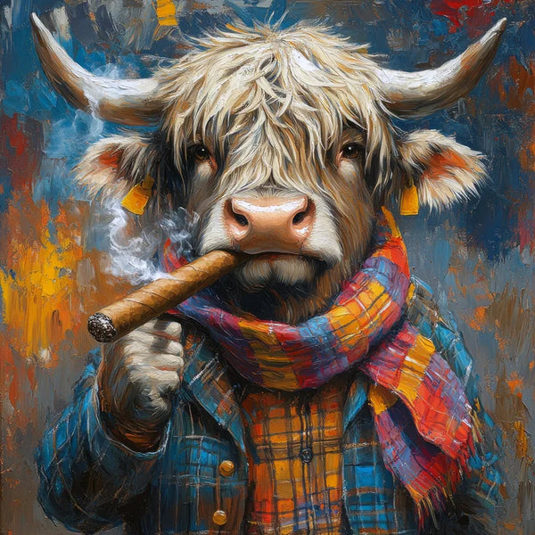 Cigaro the Highland Cow Canvas