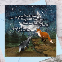 Have Faith - Fox under the Moon Greetings Card