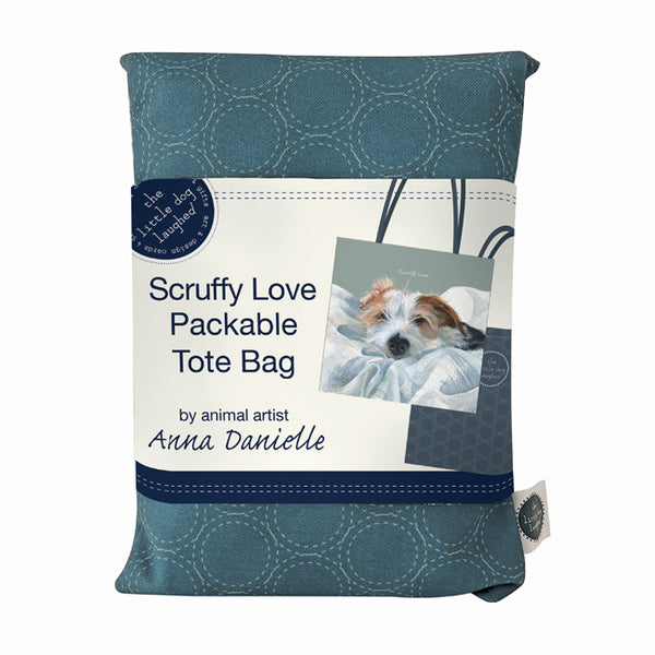 Scruffy Love Packable Tote Bag