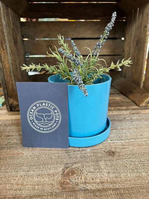 Matt Blue Ocean Plastic Plant Pots