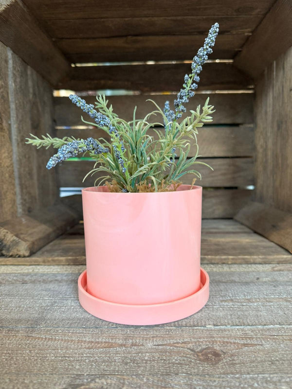 Pink Ocean Plastic Plant Pots