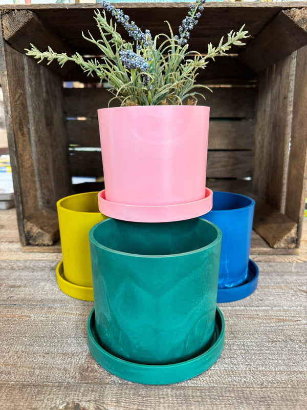 Matt Green Ocean Plastic Plant Pots