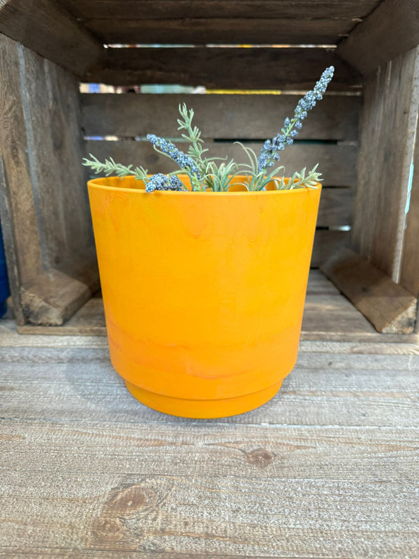Orange Ocean Plastic Plant Pots