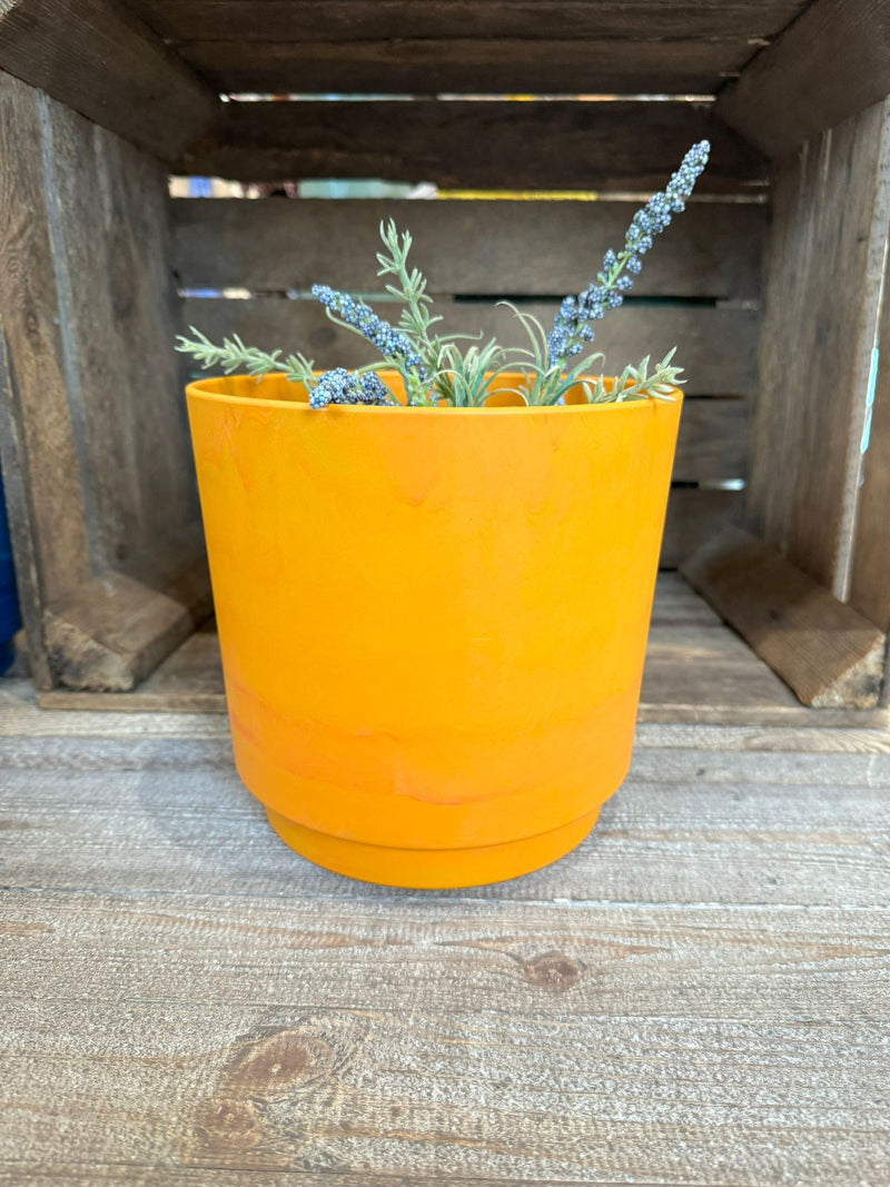 Orange Ocean Plastic Plant Pots
