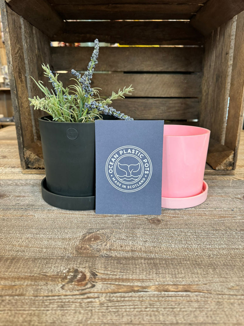 ocean plastic plant pots Matt Grey Ocean Plastic Plant Pots – Luss General Store