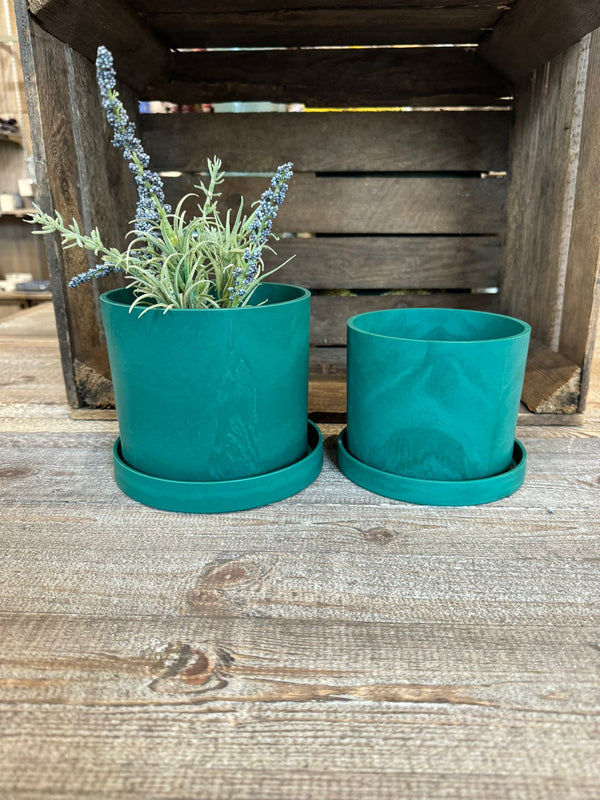 Matt Green Ocean Plastic Plant Pots