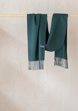 Lambswool Scarf in Forest Green