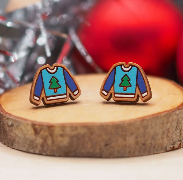 Christmas Jumper Stud Earrings