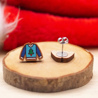 Christmas Jumper Stud Earrings