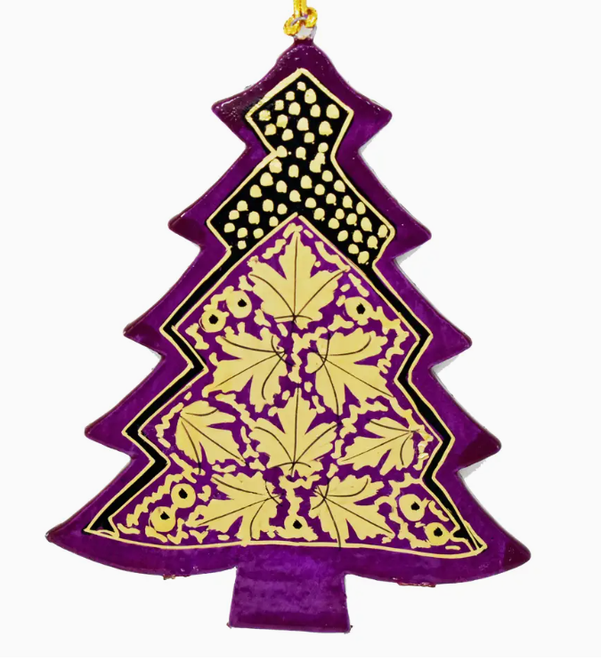 Hand Painted Wooden Christmas Tree Decorations