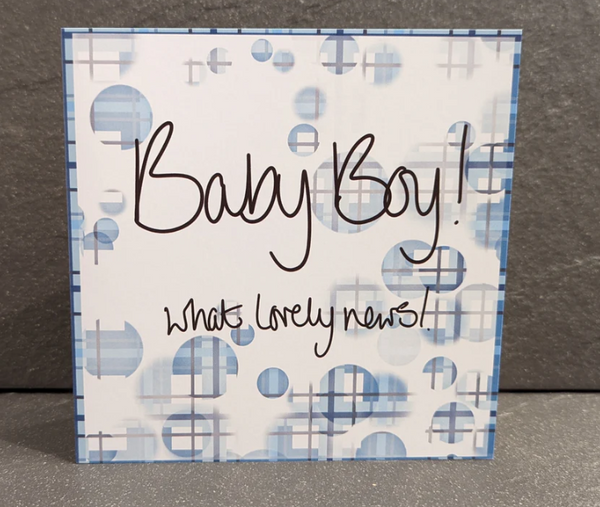 Baby Boy - Bubbles Greetings Card
