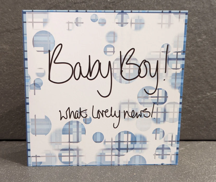 Baby Boy - Bubbles Greetings Card