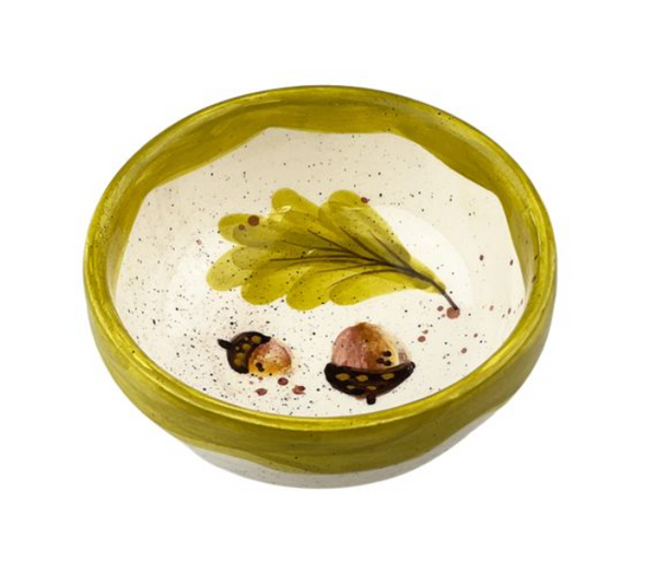 Autumn Acorns Ceramic Dip Bowl