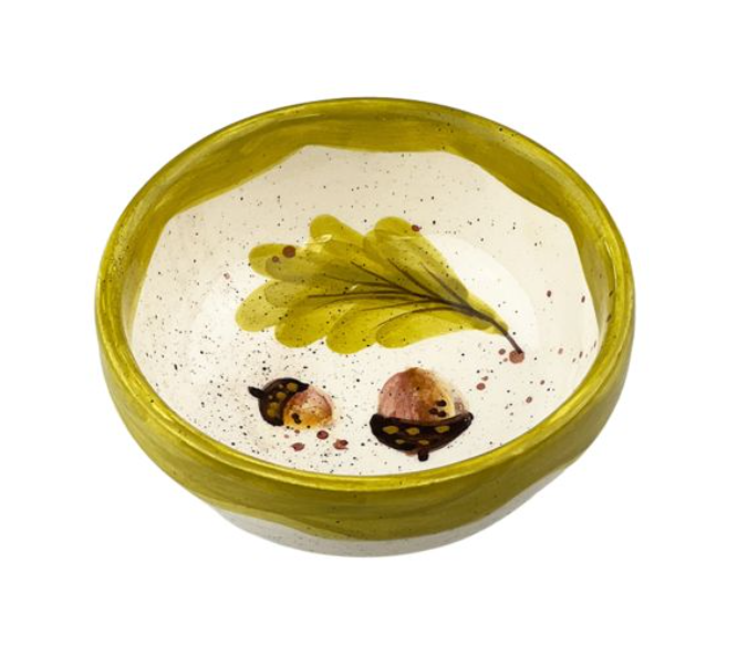 Autumn Acorns Ceramic Dip Bowl