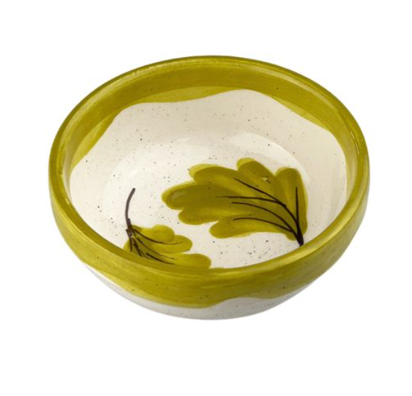 Double Oak Leaf Ceramic Dip Bowl