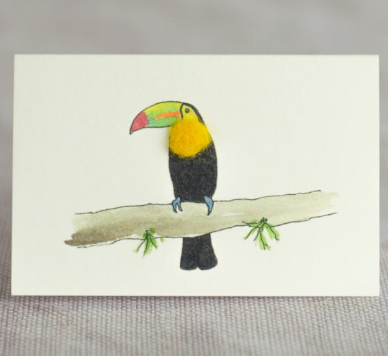 Mini Animal Greeting Card with Wool - Luss General Store
