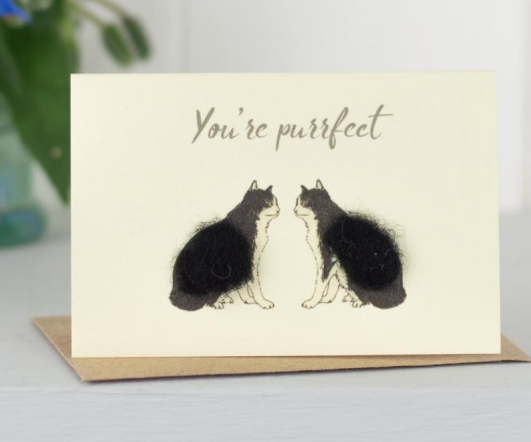Mini Animal Greeting Card with Wool - Luss General Store