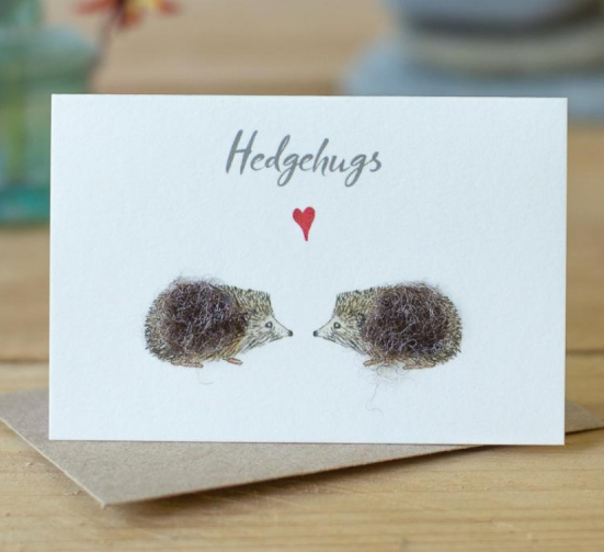 Mini Animal Greeting Card with Wool - Luss General Store
