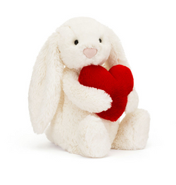 Bashful Red Love Heart Bunny