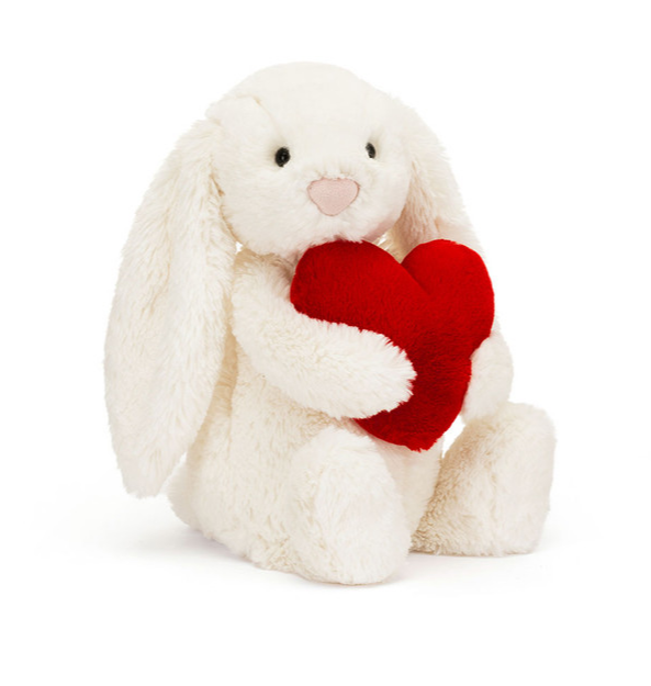 Bashful Red Love Heart Bunny