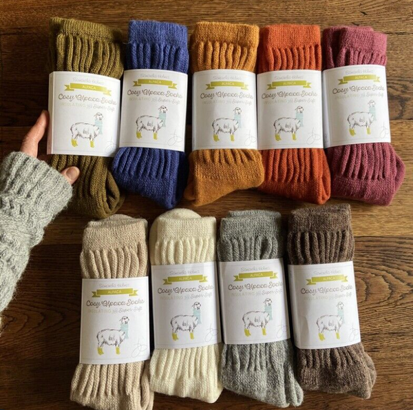 Cosy Alpaca Socks by Samantha Holmes