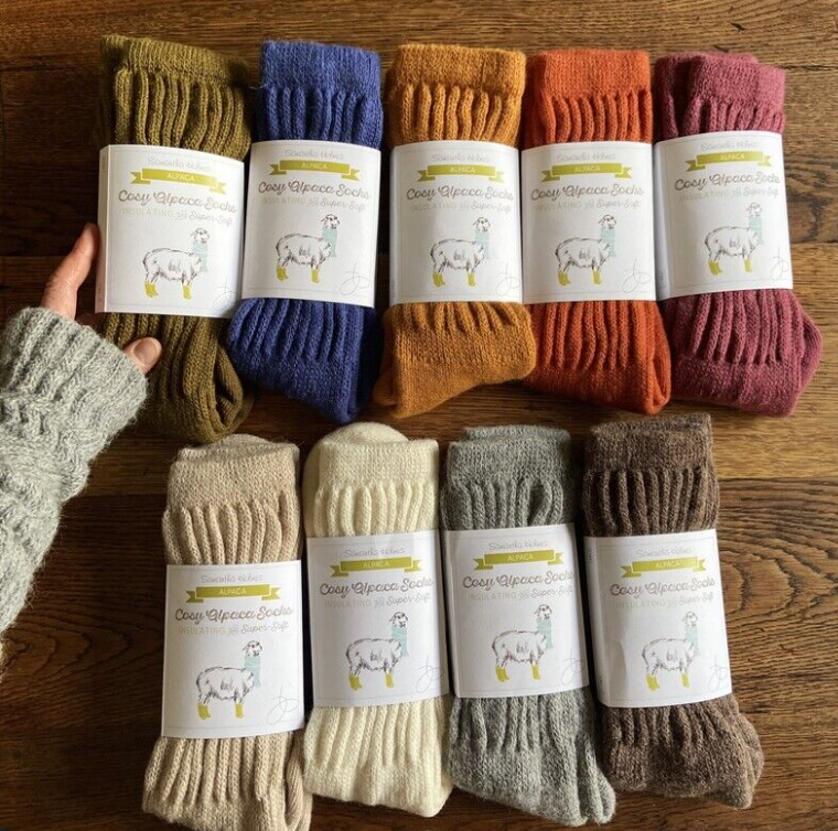 Cosy Alpaca Socks by Samantha Holmes