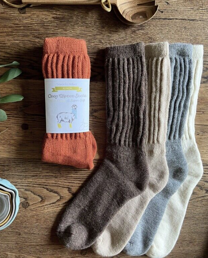 Cosy Alpaca Socks by Samantha Holmes
