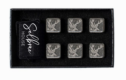 Selbrae Stag Engraved Whisky Stones - Set of 6