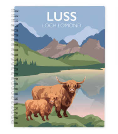 Loch Lomond Highland Cow Notebook