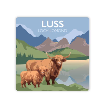 Loch Lomond Highland Cow Coaster