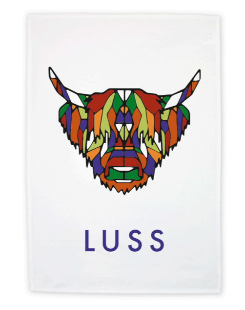 Luss Colourful Cow Teatowel