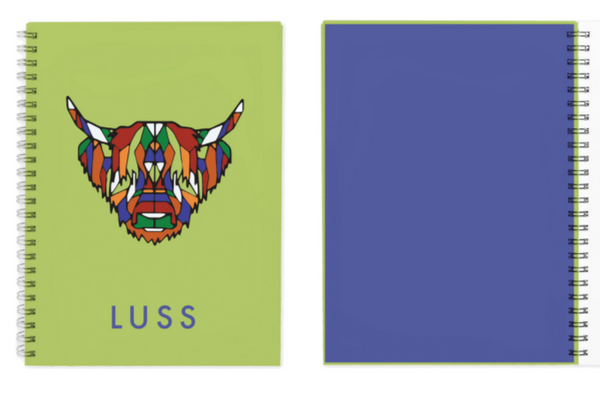 Luss Colourful Cow Notebook