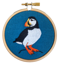 Puffin Embroidery Mini Kit