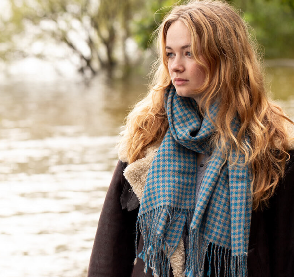 Alpaca Houndstooth Scarf