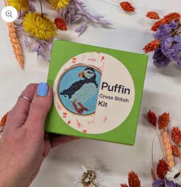 Puffin Cross Stitch Mini Kit